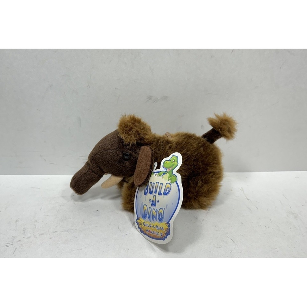 Build a Bear Dino Mini Wooly Mammoth Plush Stuffed Animal Toy Brown 2010